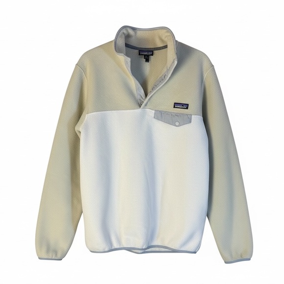 Patagonia Jackets & Blazers - Patagonia Lightweight Synchilla Cream Tan Snap T Pullover Fleece Women’s Size M